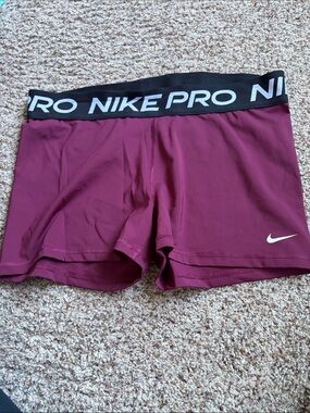 Nike Pro Women's Burgundy Performance Shorts